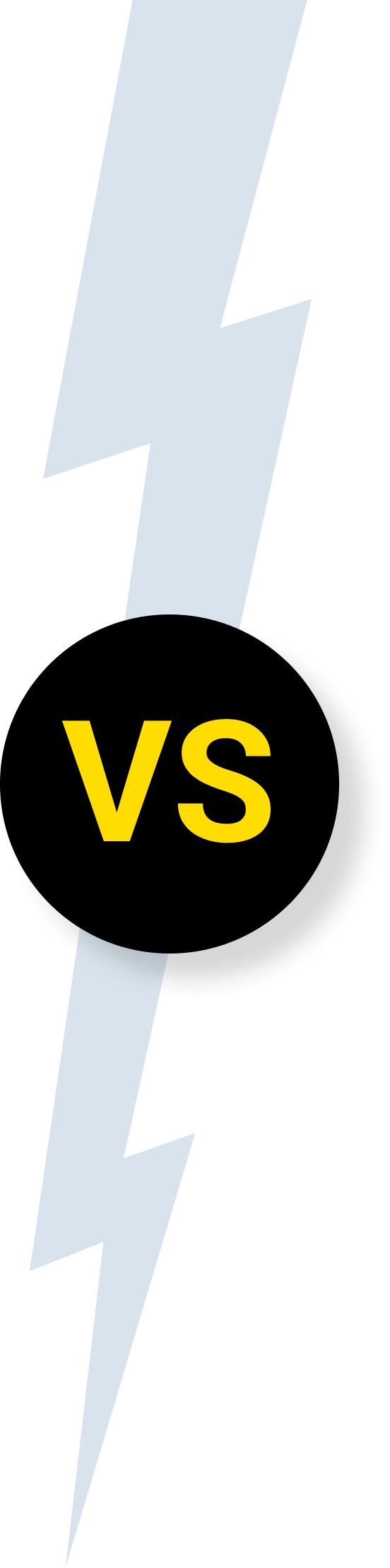 VS lightning bolt divider